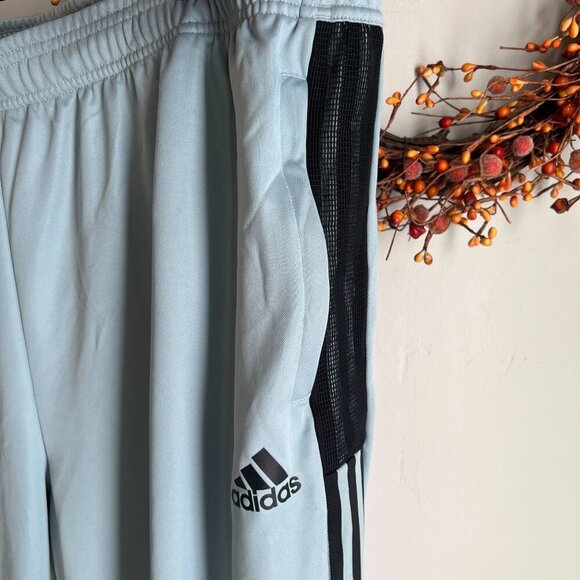 Mens Adidas Plus Size Tall 3XLT Tiro Soccer Pants AeroReady Gray Blue HK3115 - Picture 3 of 11